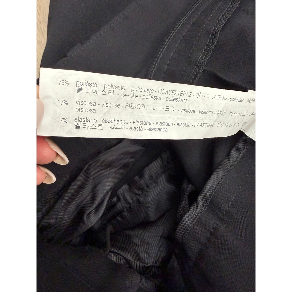 ZARA‎ Black Tailored Dress Pants Stretch Straight Leg XL - Picture 6 of 11